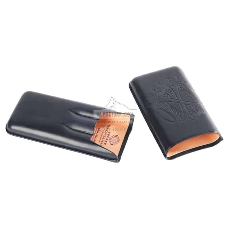 Fuente The Opusx Society Spanish NOBUK Leather Cigars Case EL Negro jpg