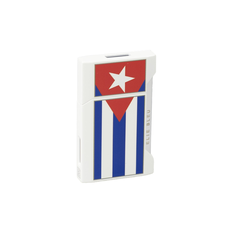 Briquet Plano Elie Bleu Jet J12 Cuban Flag